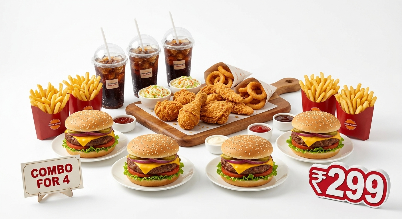 Combo for 4 @ 299 