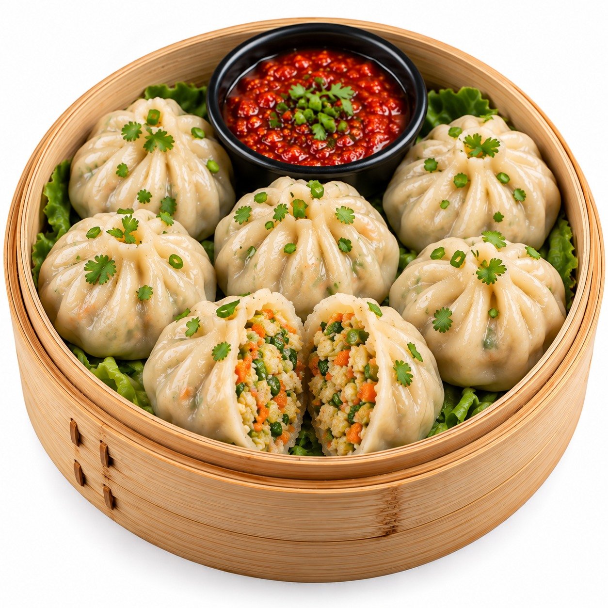 Veg Steem momos